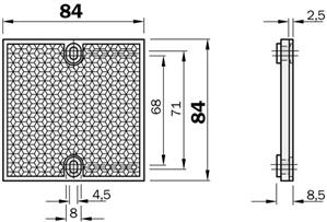 Sick 1003865 Reflector, PL 80A, 80x80mm2, for photecell VL 18-22 Turkey