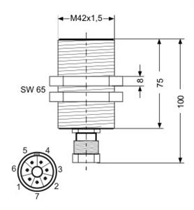 Klaschka BDIF-M42RG-4S Sheet metal thickness sensor Fe, one-sided, touching 1 kg / pc