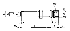 Metofer ASO8/4O Screw M8x1 55 15 40 450 (2,000N)