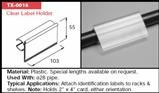 Creform TX-0016-100 Label holder, ø 28mm, PVC, L = 100mm